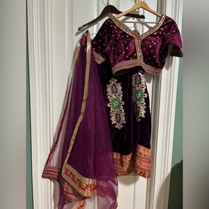 Purple and Gold Kids Costume